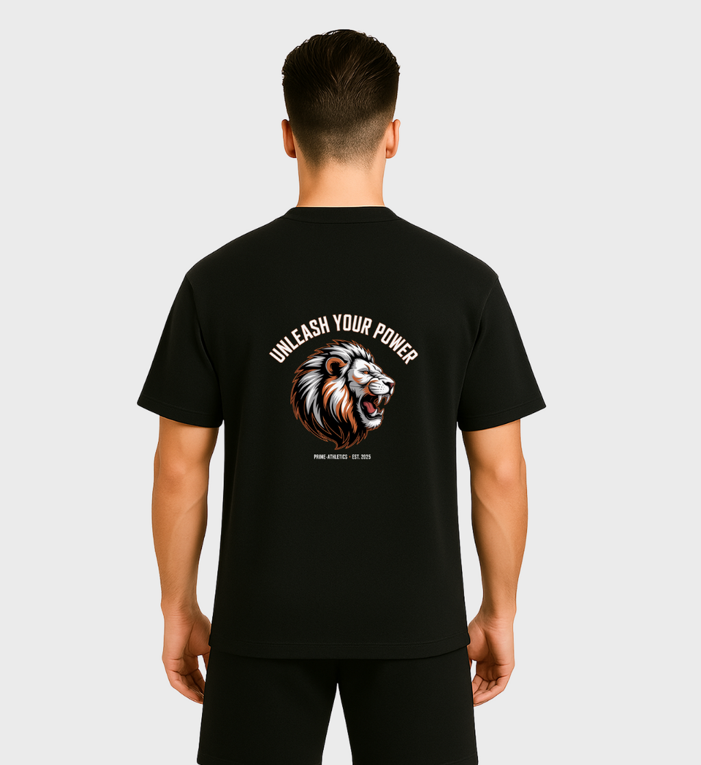 PRIME-ATHLETICS - Oversized T-Shirt Unleash Your Power | Schwarz