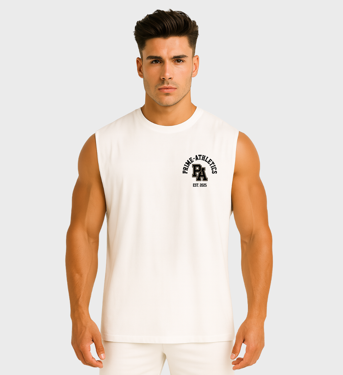 PRIME-ATHLETICS - Tanktop PA Logo | Weiß