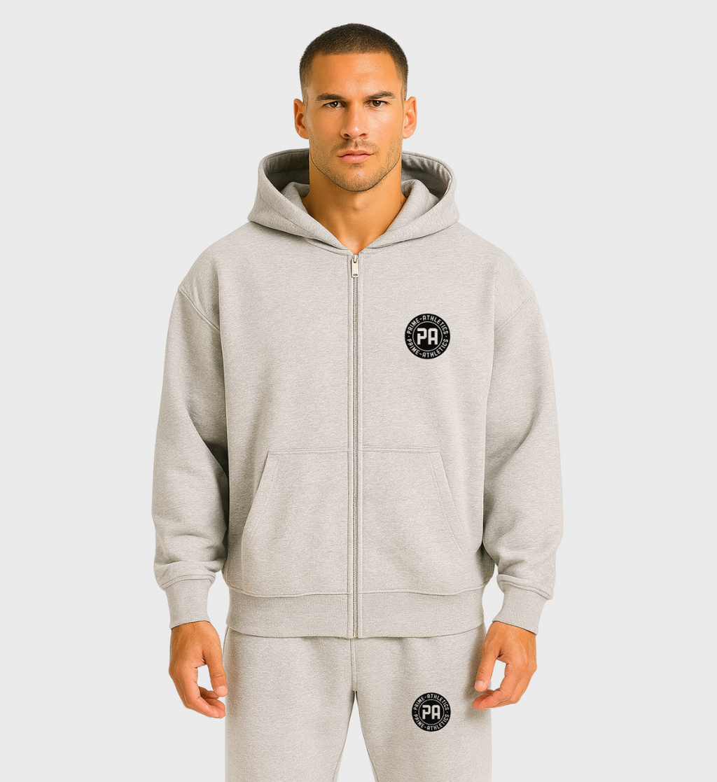 PRIME-ATHLETICS - Oversized Zipper Hoodie | Grau