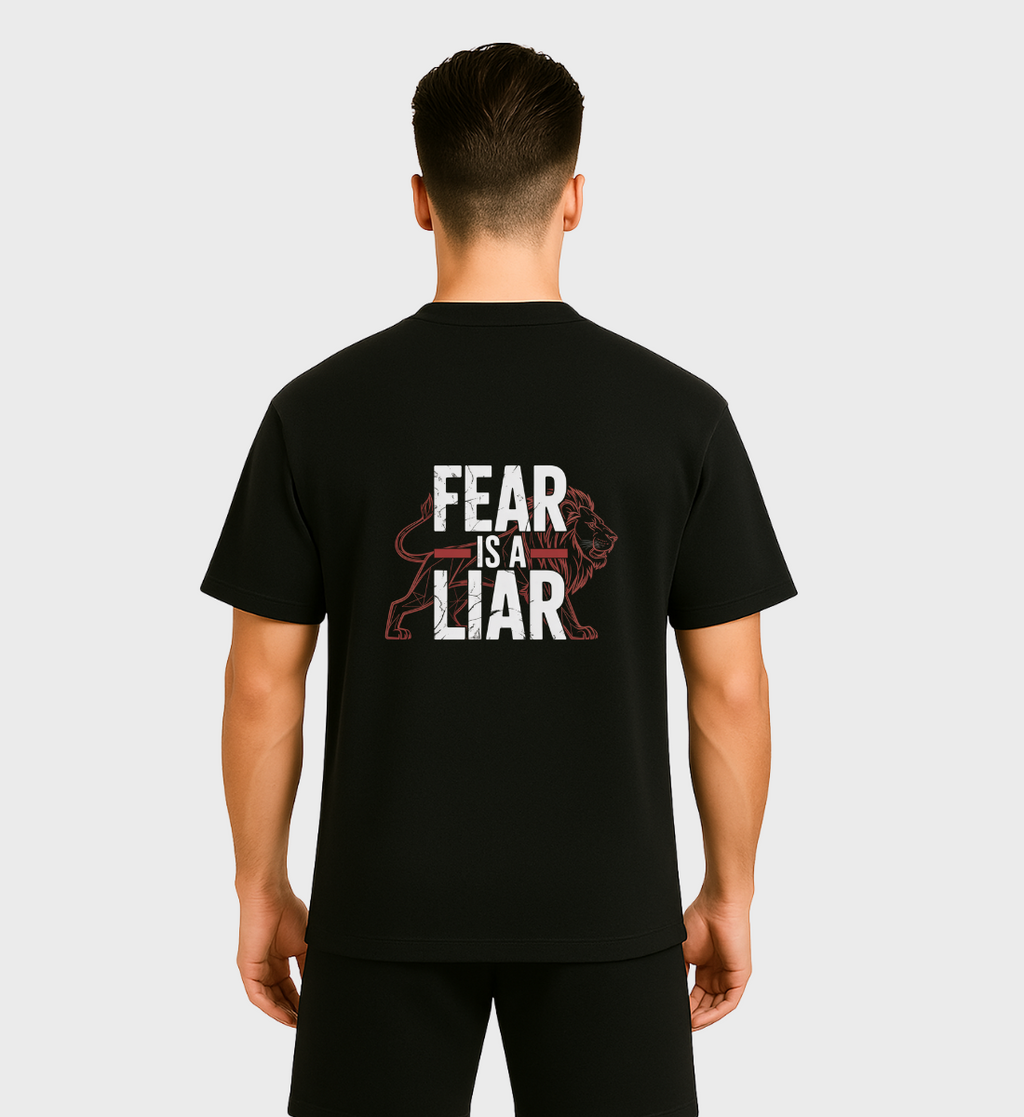 PRIME-ATHLETICS - Oversized T-Shirt Fear Is A Liar | Schwarz