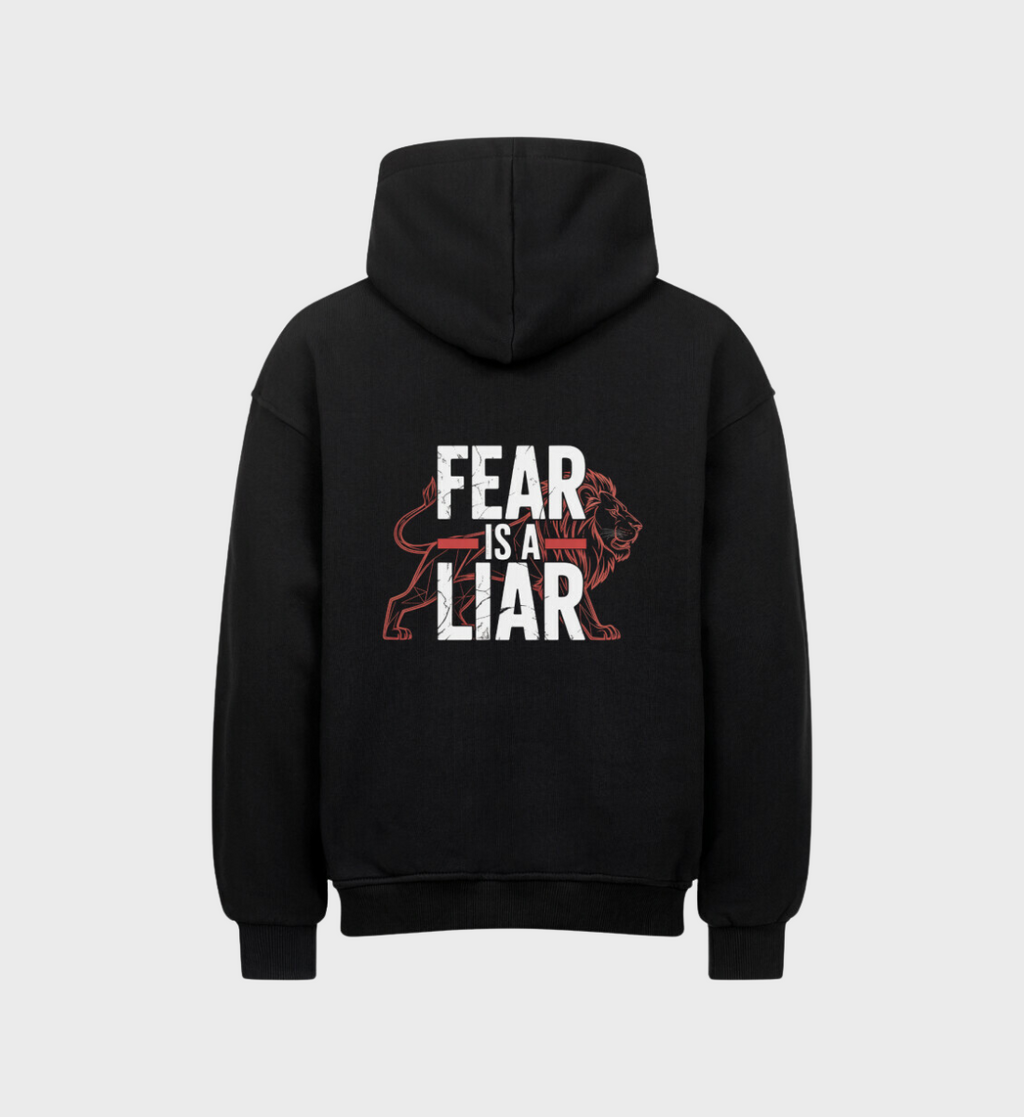 PRIME-ATHLETICS - Oversized Hoodie Fear Is A Liar | Schwarz