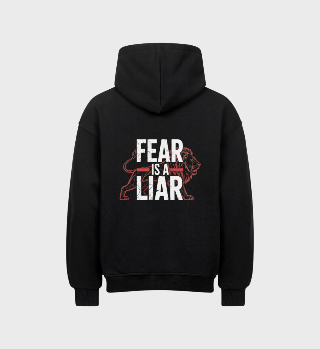 PRIME-ATHLETICS - Oversized Hoodie Fear Is A Liar | Schwarz