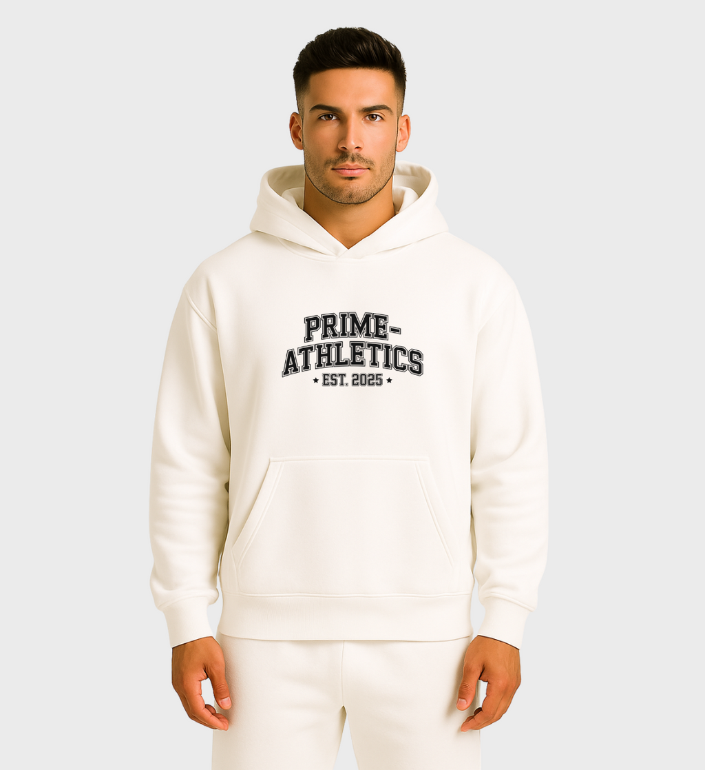 PRIME-ATHLETICS - Oversized Hoodie Front Logo | Weiß