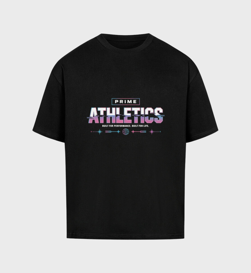 PRIME-ATHLETICS - Oversized T-Shirt Front Logo | Schwarz