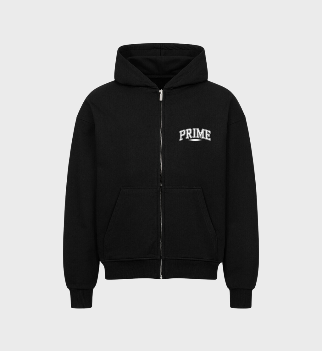 PRIME-ATHLETICS - Oversized Zipper Hoodie | Schwarz