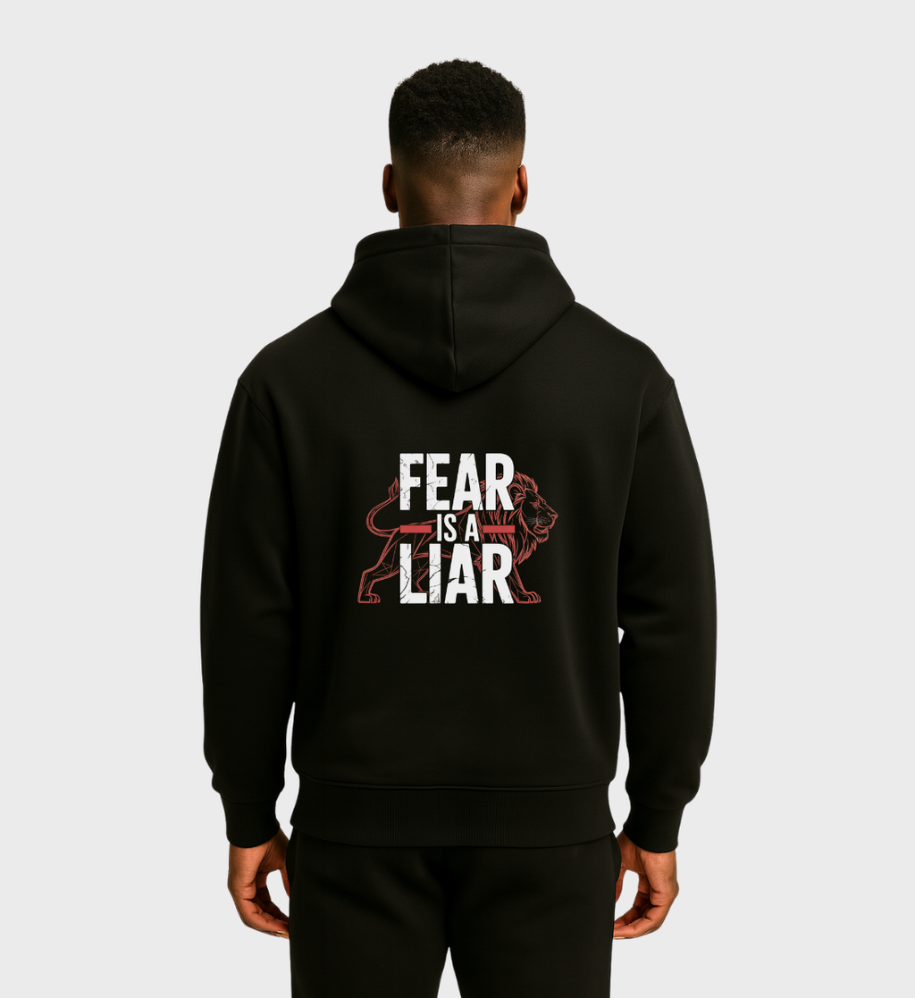 PRIME-ATHLETICS - Oversized Hoodie Fear Is A Liar | Schwarz