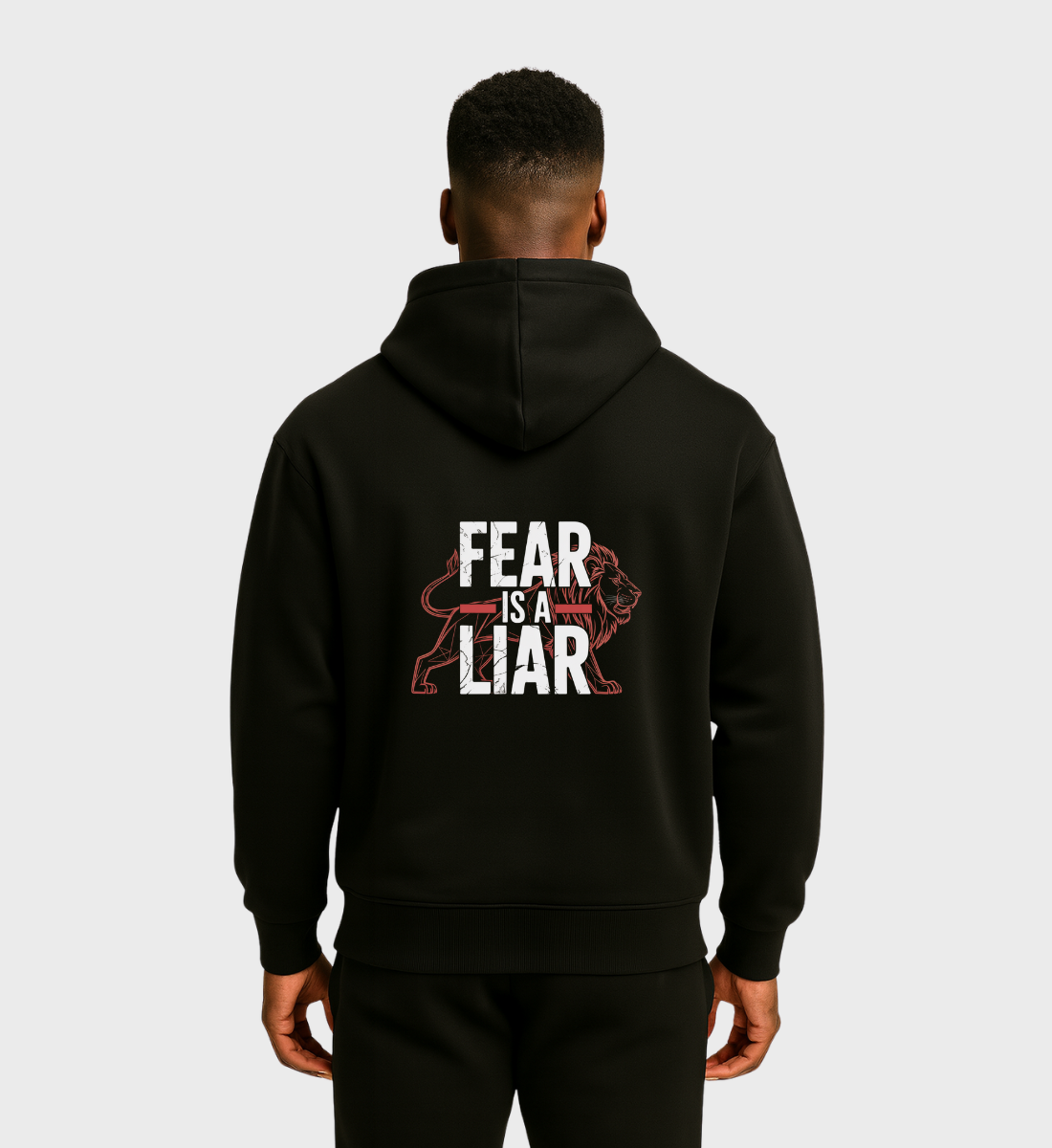 PRIME-ATHLETICS - Oversized Hoodie Fear Is A Liar | Schwarz