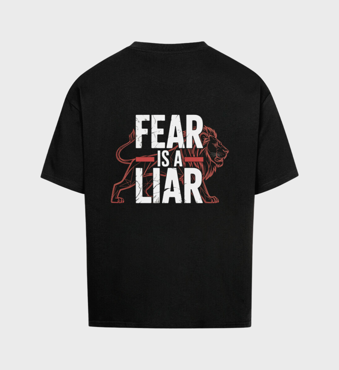 PRIME-ATHLETICS - Oversized T-Shirt Fear Is A Liar | Schwarz