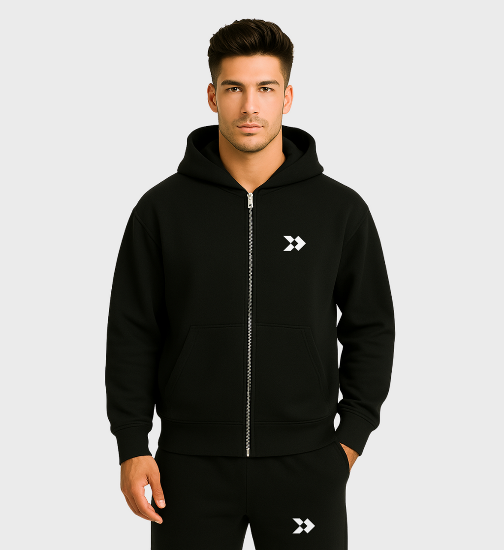 PRIME-ATHLETICS - Oversized Zipper Hoodie - Athletic Club | Schwarz